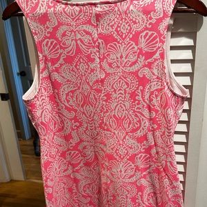 Lilly Pulitzer sleeveless pink and white dress. Size medium